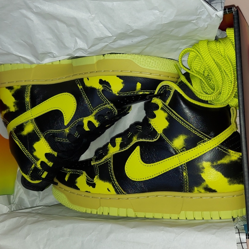 Nike Dunk High 1985 Yellow Acid Wash